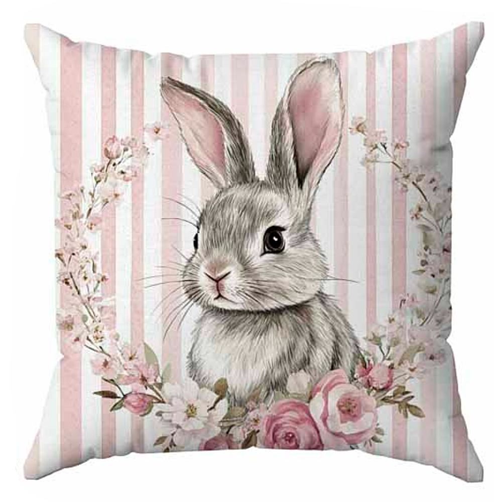 Almofada Decorativa 45X45cm Páscoa Havan Casa - Rosa