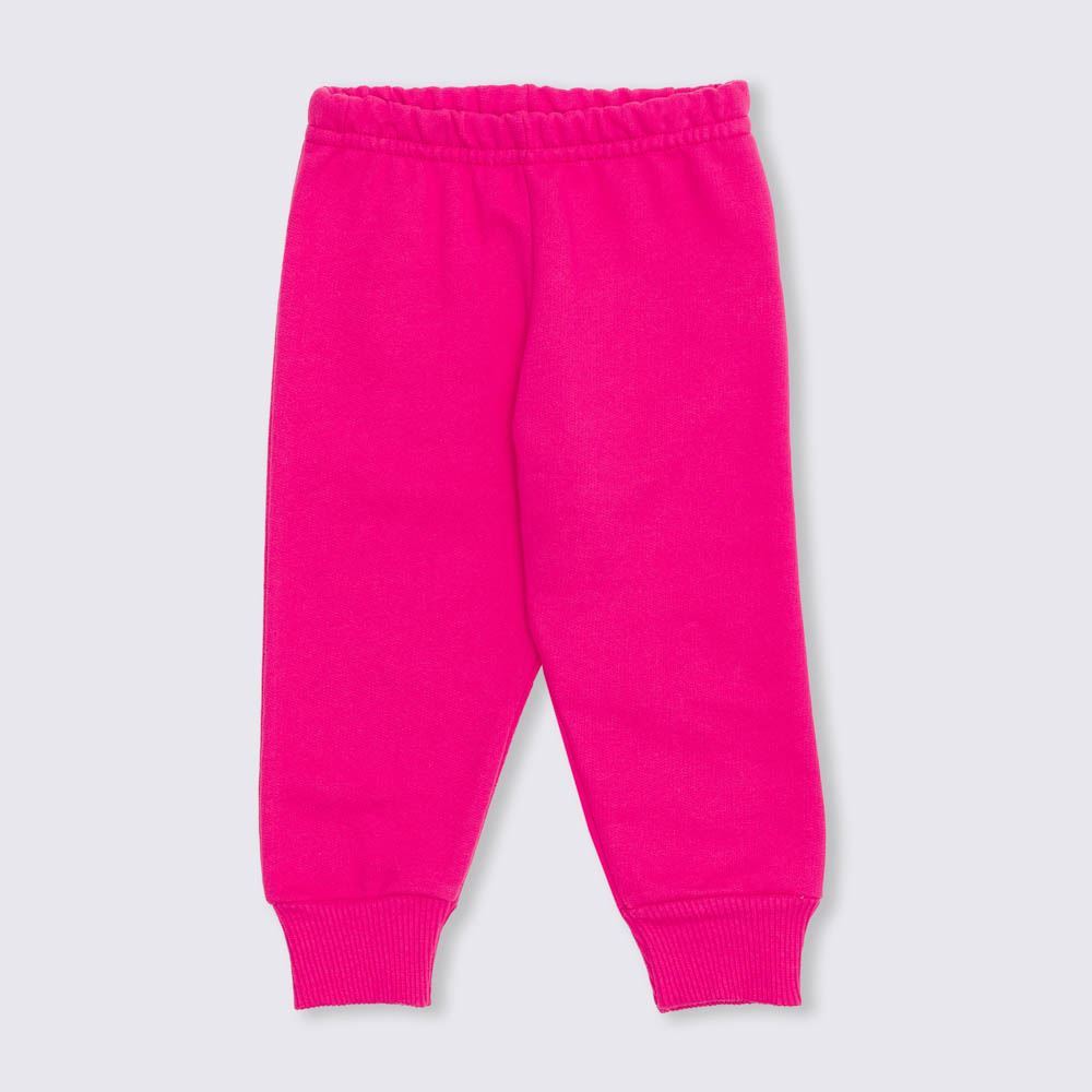 Calça de Bebê Menina Moletom Felpado Yoyo Baby Rosa Cinnamom