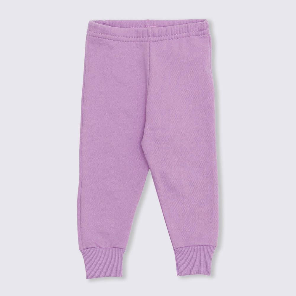 Calça de Bebê Menina Moletom Felpado Yoyo Baby Lilas Lupine