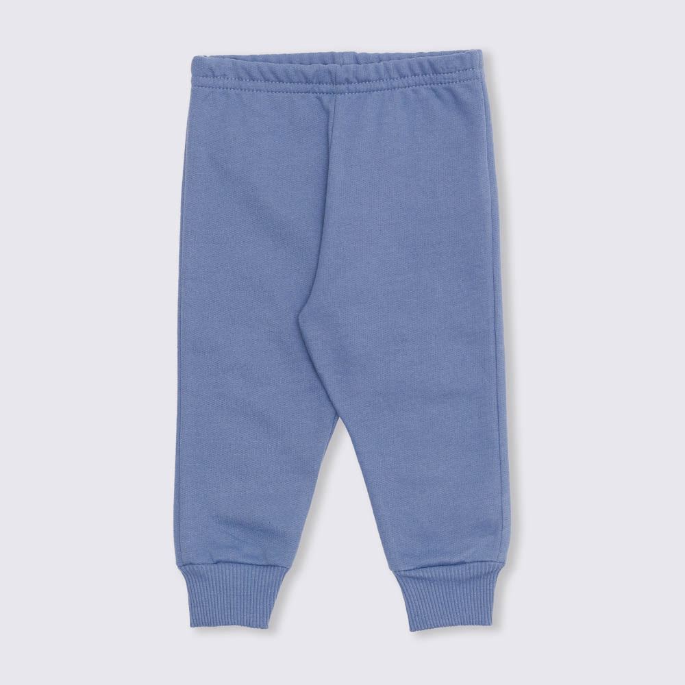 Calça de Bebê Moletom Básico Felpado Yoyo Baby Azul Dragonfly