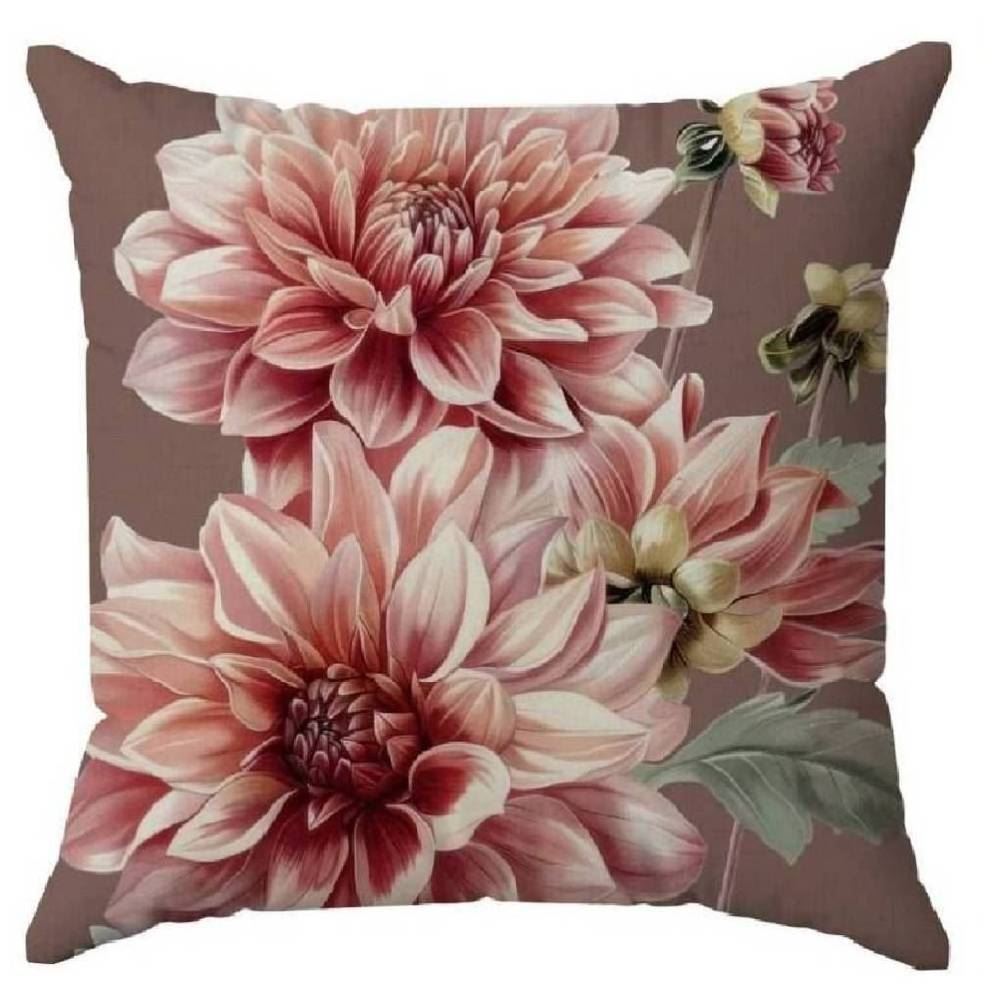 Capa de Almofada Veludo 43X43 cm Estampada Havan Casa - Zinia Rosa