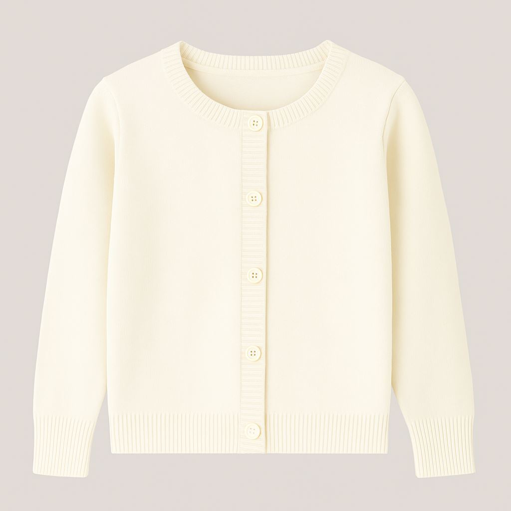 Cardigan Infantil Menina De Tricot 1 a 3 Anos Yoyo Kids Off White