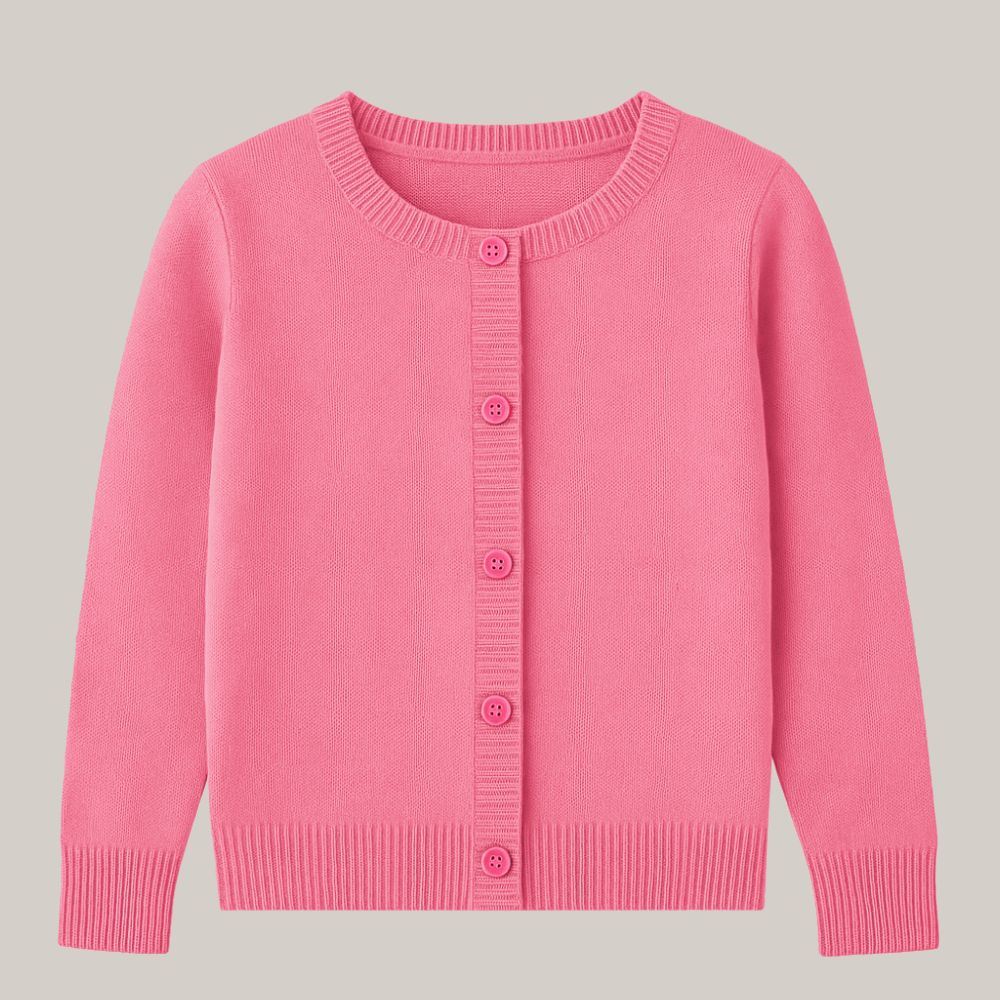 Cardigan Infantil Menina De Tricot 1 a 3 Anos Yoyo Kids Rosa