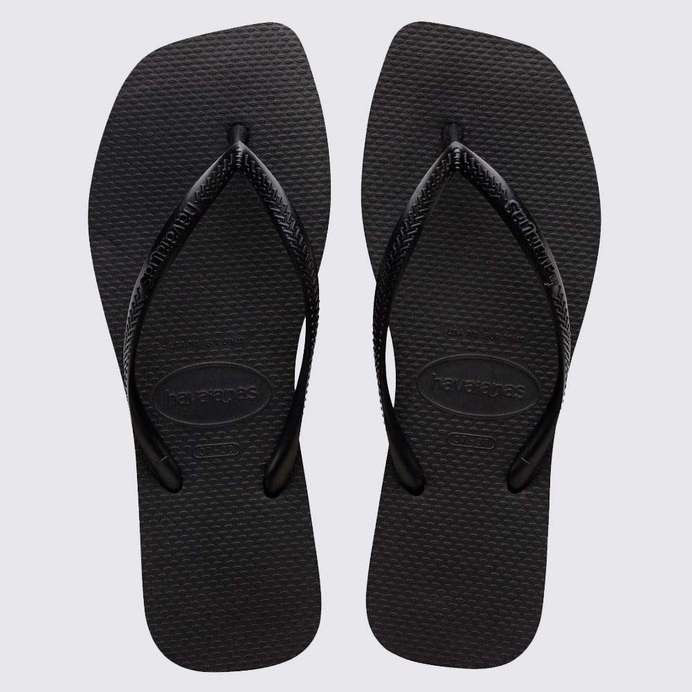 Chinelo Havaianas Feminino Slim Square Preto