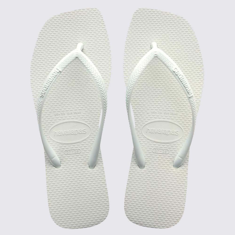 Chinelo Havaianas Feminino Slim Square Branco