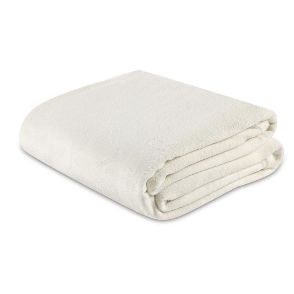 Cobertor Casal Microfibra Liso Paris Havan Casa - Off White
