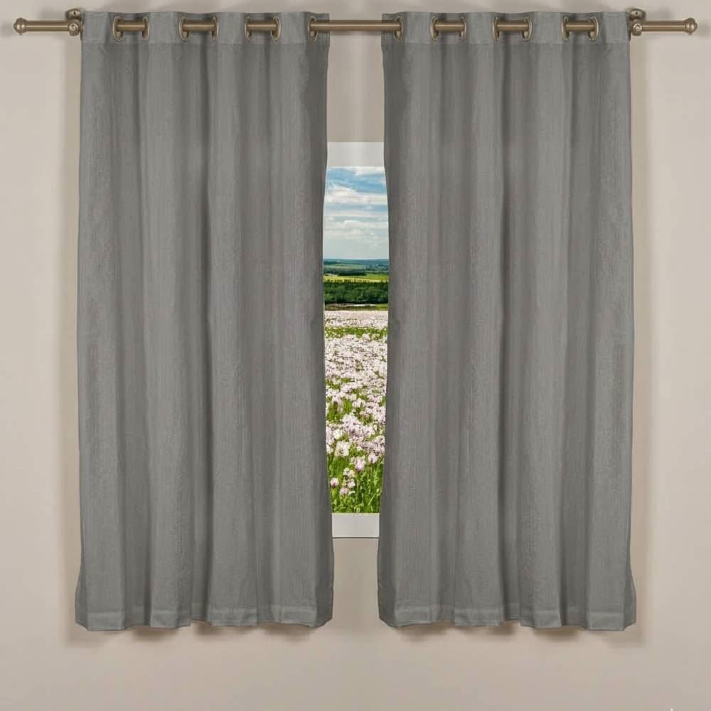 Cortina para Quarto e Sala 2,60X1,70 m Rústica Madri Havan Casa - Cinza