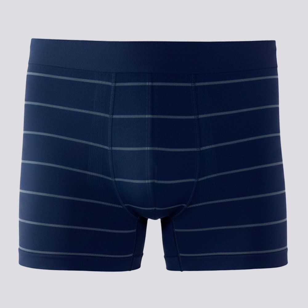Cueca Boxer Masculina Sem Costura Marc Alain Azul Marinho