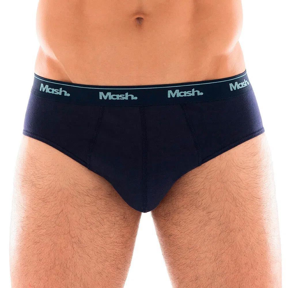 Cueca Slip Algodão Mash Azul Marinho