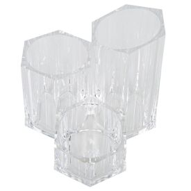 Porta Maquiagem Acrílico Lyor Casa Limpa 13,3Cm - Transparente