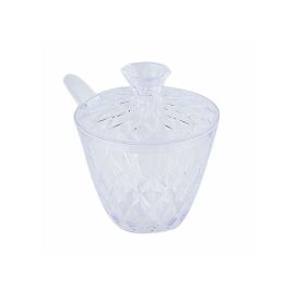 Açucareiro Com Colher Glamour Plasútil  330Ml - Transparente