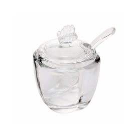 Açucareiro De Vidro Com Colher Butterfly Wolff 130Ml - Transparente