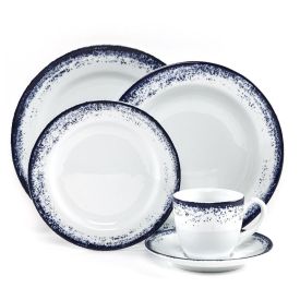Aparelho De Jantar Porcelana N&eacute;voa Azul Schmidt 30 Pe&ccedil;as - N&eacute;voa Azul 