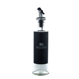 Azeiteiro De Vidro Manhattan Hauskraft 310Ml - Preto e Transparente