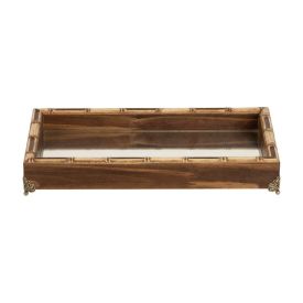 Bandeja Decorativa Espelhada Com Pé Bw Quadros 31Cm - Bambu