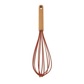 Batedor Para Claras Com Cabo De Madeira Havan Casa 31,8 Cm - Vermelho