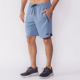 Bermuda Esportiva Masculina Interlock Scream Azul Jeans