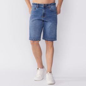 Bermuda Masculina Jeans Marc Alain Azul Medio