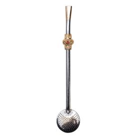Bomba Para Chimarrão De Ferro 1 Anel Galant - 30cm