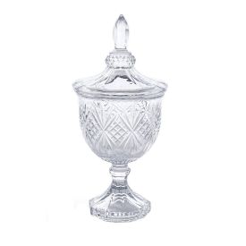 Bomboniere Com Pé De Vidro Bianca Hauskraft 11,5Cm - Transparente