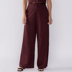 Cal&ccedil;a Feminina Pantalona De Poliamida Patricia Foster Bordo