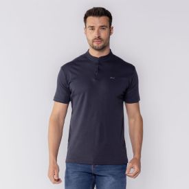 Camisa Polo Masculina De Algod&atilde;o Dixie Azul Marinho