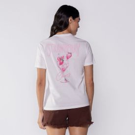Camiseta Feminina Strawberry Boby Blues Off White