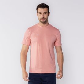 Camiseta Masculina De Algod&atilde;o Marc Alain Coral Pastel
