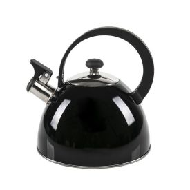 Chaleira Com Apito Aço Inox Havan Casa 2,5 Litros - Preto Espelhado