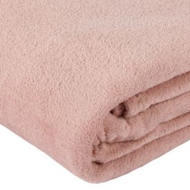 Cobertor Casal Microfibra Liso Paris Havan Casa - Rosa P&eacute;tala