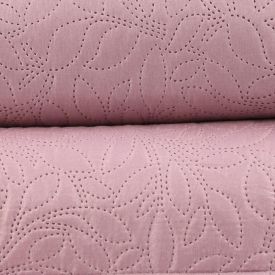 Kit Colcha Casal 100% Poliéster Lisa Versalhes Havan Casa 3 Peças - Rosa Velho