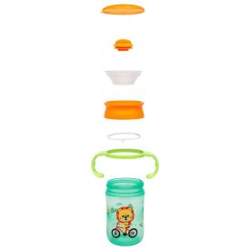 Copo Infantil Com Alça 360° Bubazoo Buba - Leão