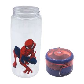 Garrafa de Água de Plástico Homem Aranha Marvel 600Ml -  Vermelho e Azul
