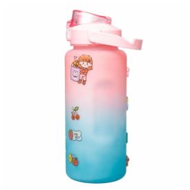 Garrafa Squeeze 2L Com Marcadores E Adesivos Lyor - Rosa e Azul