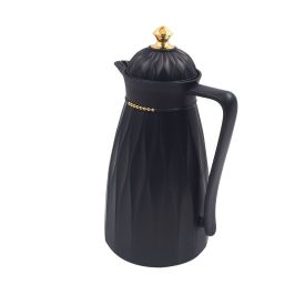 Garrafa Térmica Com Topo Dourado Havan Casa 1 Litro - Preto 