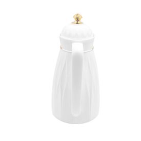 Garrafa Térmica Com Topo Dourado Havan Casa 1 Litro - Branco