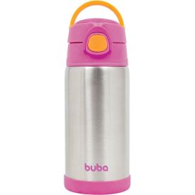 Garrafa Térmica Infantil 400 ml Parede Dupla Buba - Rosa Claro