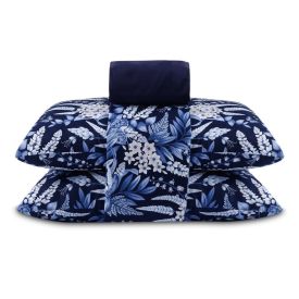 Jogo De Cama Casal Elegance Havan Casa 4 P&ccedil;s - Elegance Flowers Marinho