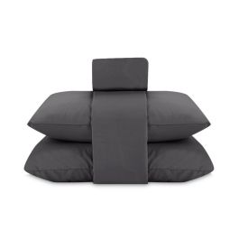 Jogo De Cama King Elegance Liso Havan Casa 4 Pe&ccedil;as - Chumbo 