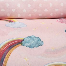  Jogo de Cama Solteiro 150 Fios Havan Kids 3 p&ccedil;s - Unic&oacute;rnio
