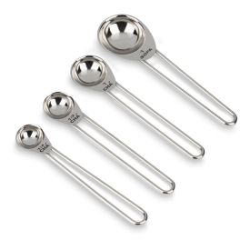 Jogo De Colheres Medidoras Top Pratic Brinox 4 Pçs - Aço Inox