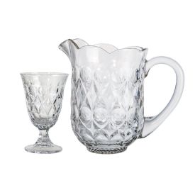 Jogo de Jarra com Taças Angélica L'hermitage 7 Peças - Vidro