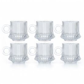 Jogo de Xícaras de Café Robusta Lines 85Ml Ingá Import - 6 peças