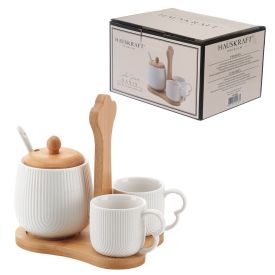 Jogo de Xícaras para Café com Açucareiro e Suporte Oasis Hauskraft - 4 Peças