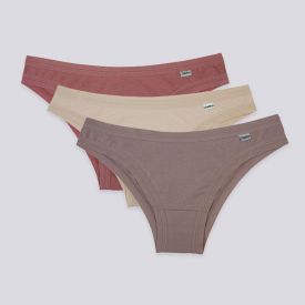 Kit Calcinha DelRio De Algodão Com 3 Unidades