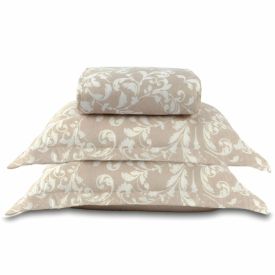 Kit Colcha Casal Estampada Versalhes Havan Casa 3 Pe&ccedil;as - Ornamental Bege