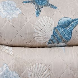 Kit Colcha Casal Estampada Versalhes Havan Casa 3 Pe&ccedil;as - Oceano