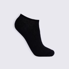 Kit Meia Juvenil 3 Pares Cano Invisível Hot Dog - Preto 34/38