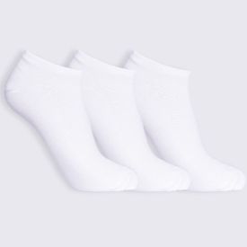 Kit Meia Juvenil 3 Pares Cano Invisível Marmelada - Branco 34/38