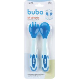 Kit Talheres Termossensíveis Buba - Azul